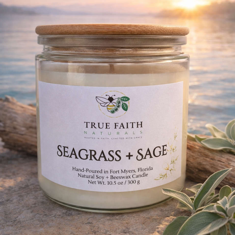 Seagrass & Sage Easter Candle - 10.5 oz Clear Jar