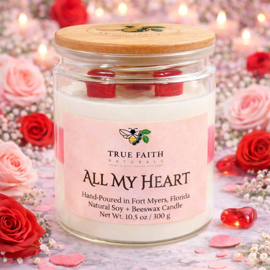 All My Heart Valentine's Day Candle - 10.5 oz Clear Jar