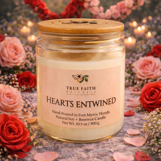 Hearts Entwined Valentine's Day Candle - 10.5 oz Clear Jar