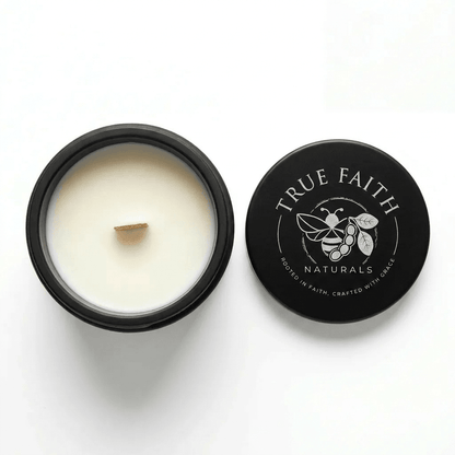 Living Waters Biblical Inspired Candle - 10.5 oz Matte Black Jar - True Faith Naturals