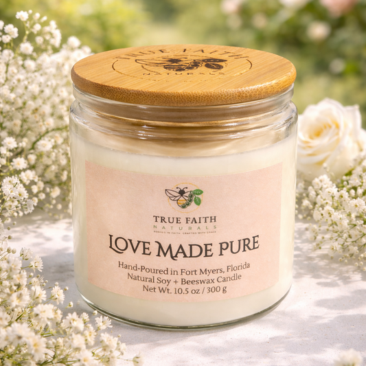Love Made Pure Valentine's Day Candle - 10.5 oz Clear Jar